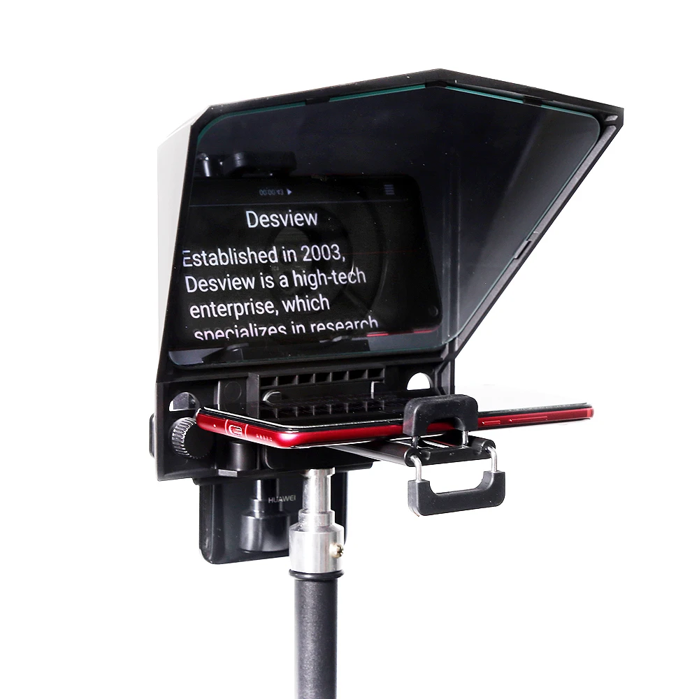 Teleprompter สำหรับ iPhone X 8สมาร์ทโฟนสำหรับ Ipad แท็บเล็ตกล้อง DSLR Video Vlog