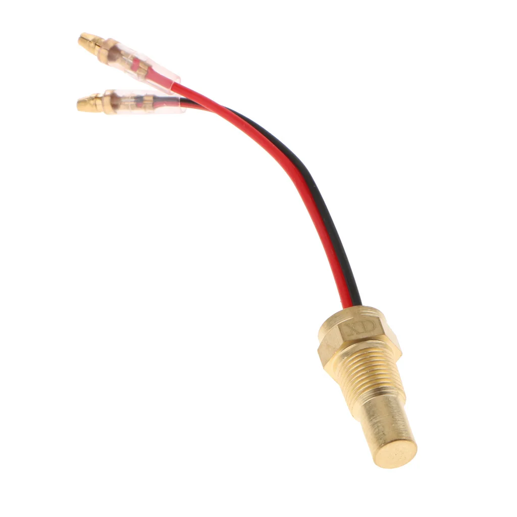 2 Pcs. Universal Water Temperature Gauge 10mm Head Plug 1/8 Thread Sensor Yellow