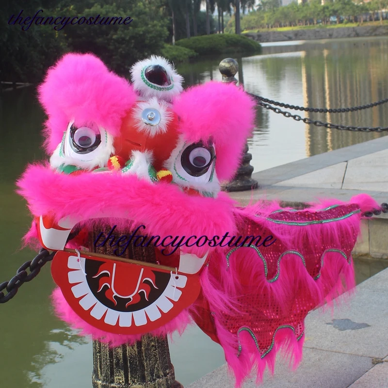 12inch  Chinese Lion Dance Mascot Costume wzplzj Girl Children 2-5Age Cartoon Family Props Outfit Dress Party Carnival Festival