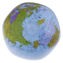 1 Pcs 40CM Inflatable World Globe Teaching Educational Geography Toy Map Blow Up PVC Balloon Beach Ball Kids Toys Gifts