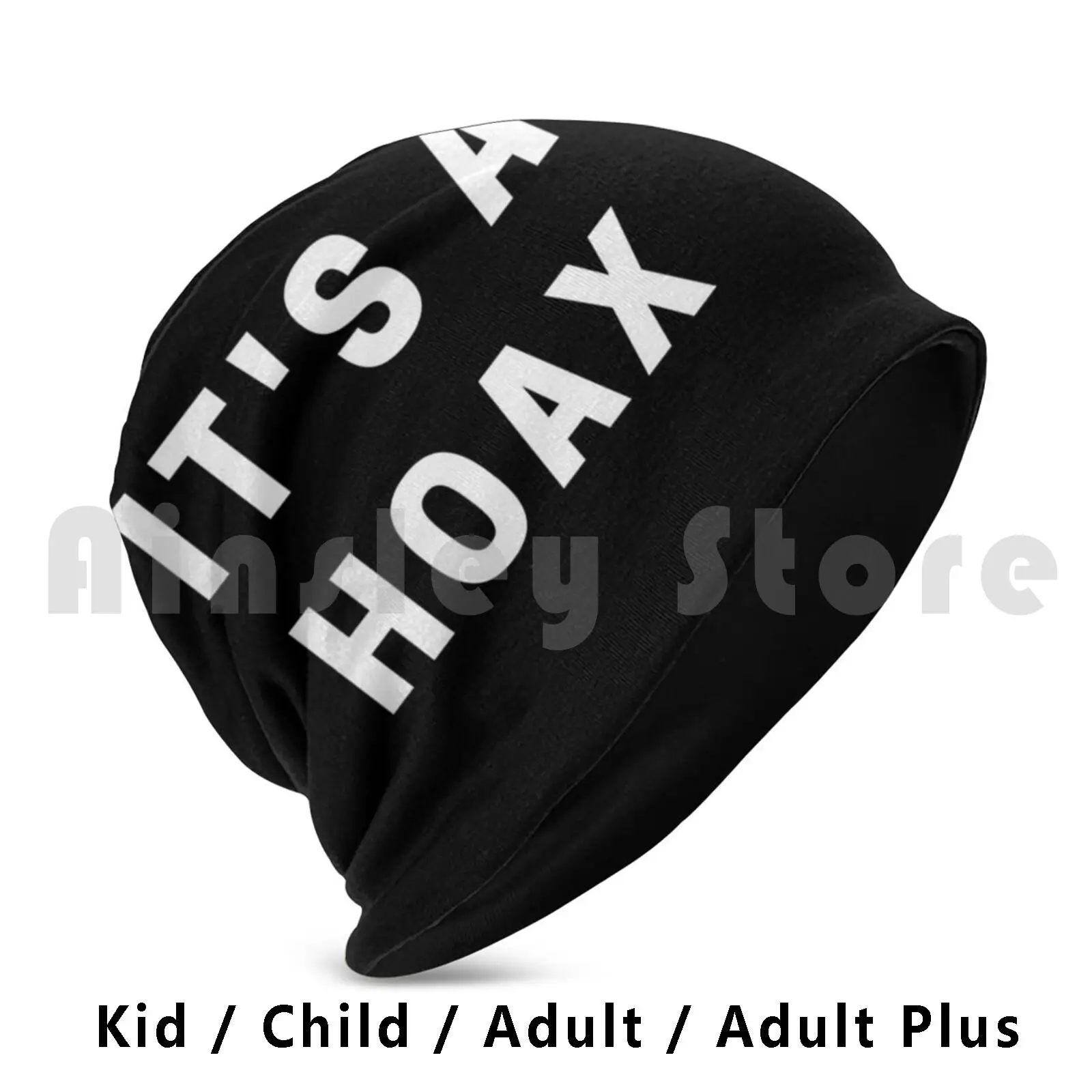 It's A Hoax Beanie Hedging Cap DIY Print Cushion Sheep 1984 Censorship Wake Up Sheeple We The Sheeple Sheeple Scamdemic