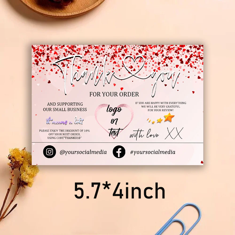 

Blush Small Business Thank You Card, Thank You, Peach, Insert Package, Business Thank You for Your Purchase