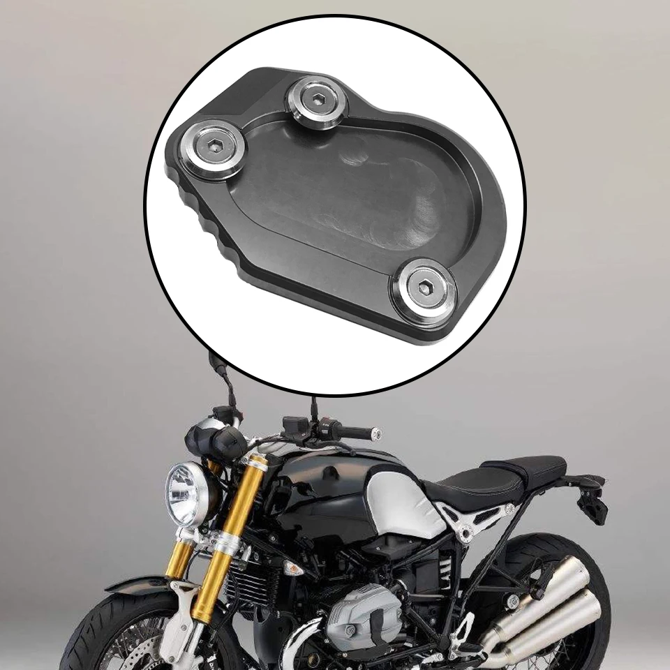 

Motorcycle Accessories Side Stand Kickstand Enlarge Extension Pad For BMW R Nine T R9T 2014-2017