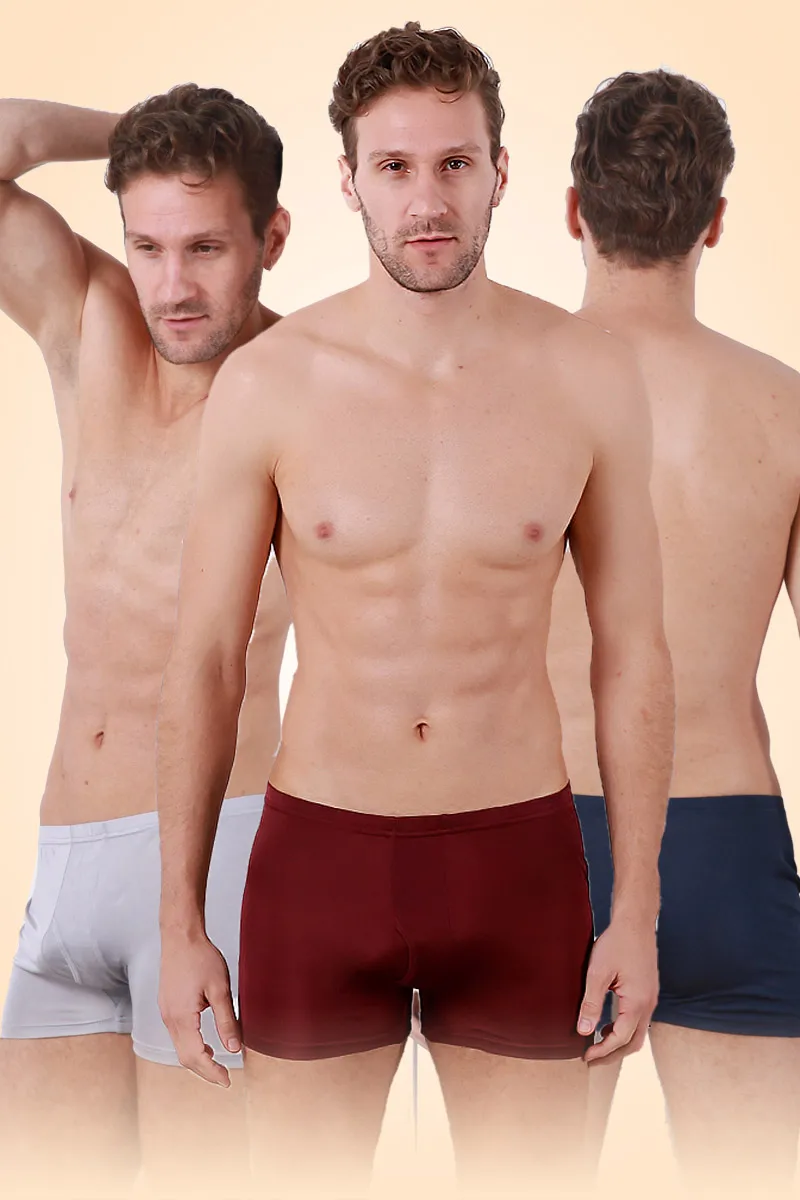100% silk seamless underwear men boxer natural silk male panties