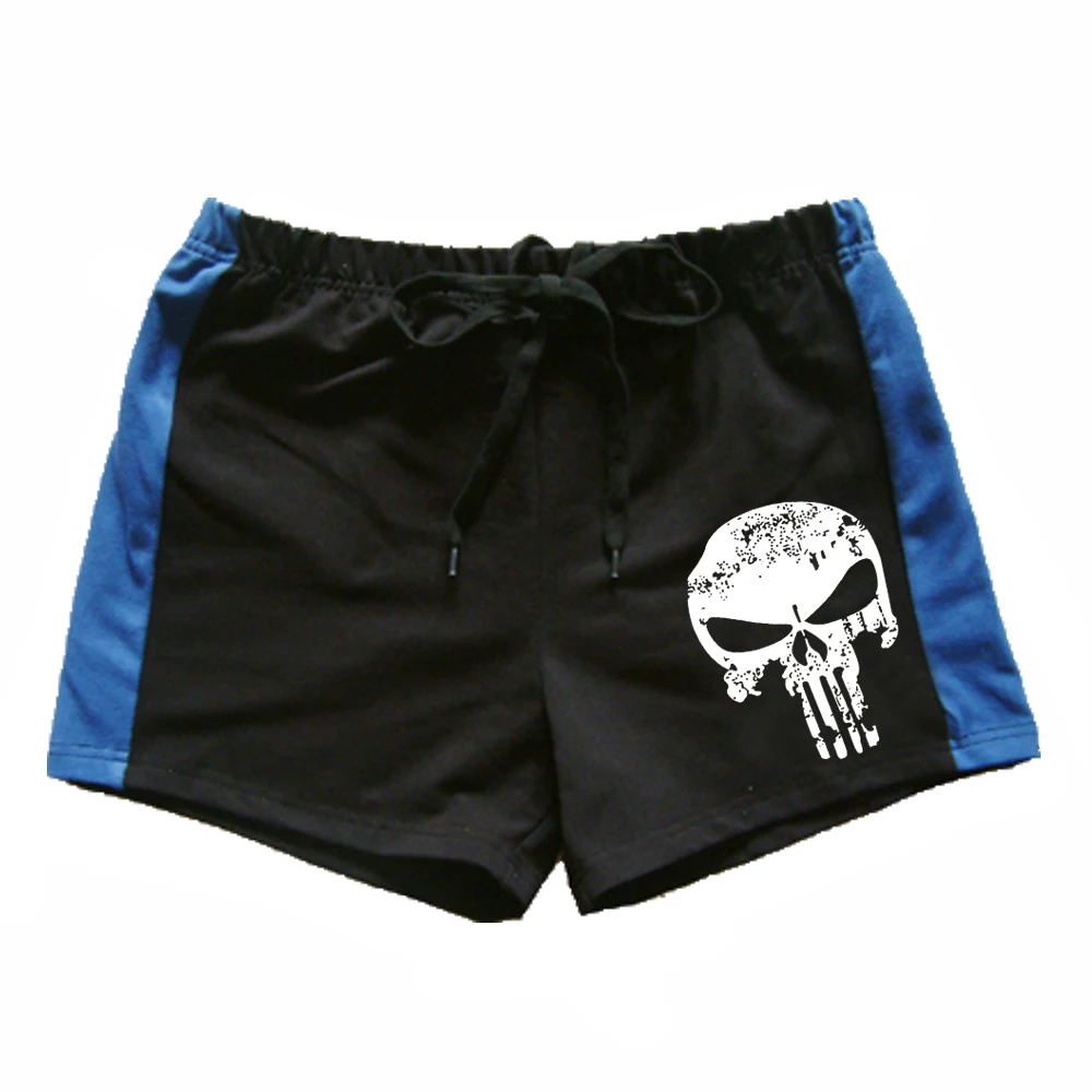 Summer men shorts men\'s casual shorts fitness exercise beach shorts breathable skull shorts jogger men\'s brand shorts