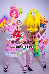 Bar party birthday gogo female pink cute cake skirt show costumes nightclub bar Nightclub dress