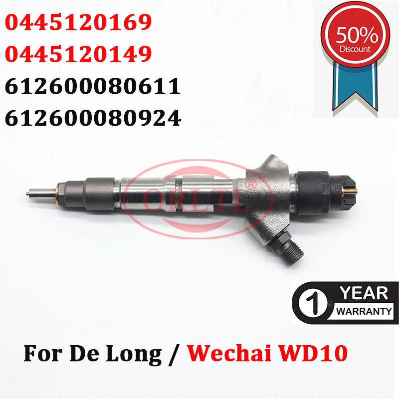 

Common Rail Injector 0445120169 Fuel Injection Nozzle 0986AD1009 0445110149 For Engine Weichai WD10 612600080924 612600080611