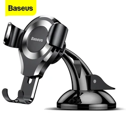 Baseus Gravity Car Phone Holder For iPhone 13 Samsung Suction Cup Car Holder For Phone in Car Mobile Phone Holder Stand 핸드폰 거치대