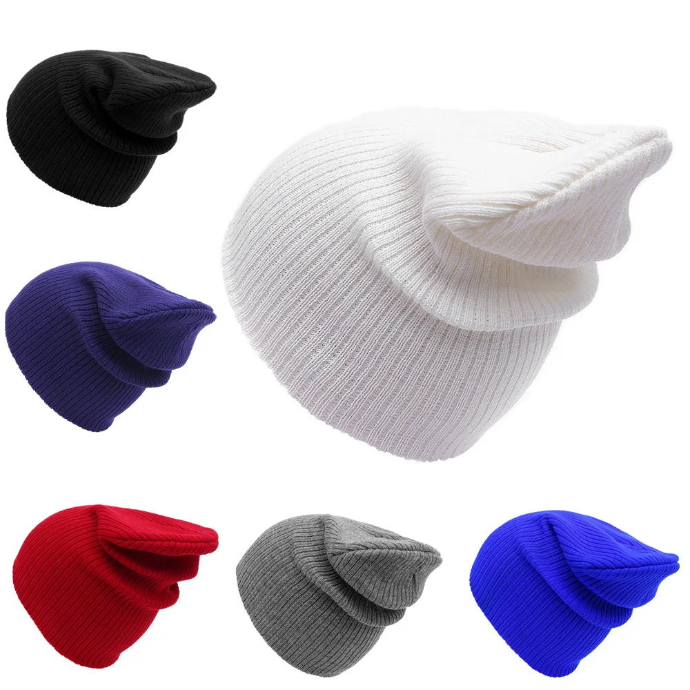 2022 Woolen Knitted Beanie Hat Cap for Men Women Winter Warm Womens Ski Caps Gorro Skull Knit Cap Bonnet Cotton Hats