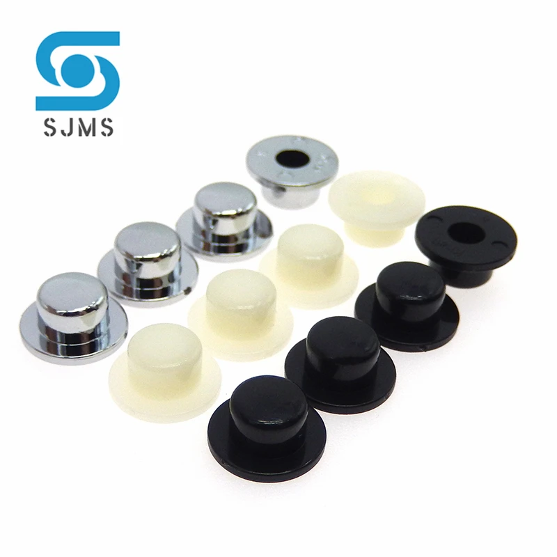 20Pcs Silver plating Tactile Push Button Cap GJW101 Switch Button Hat 9.1*4.6mm Inner Hole 3.4mm For 6 * 6 mm Tact Micro Switch