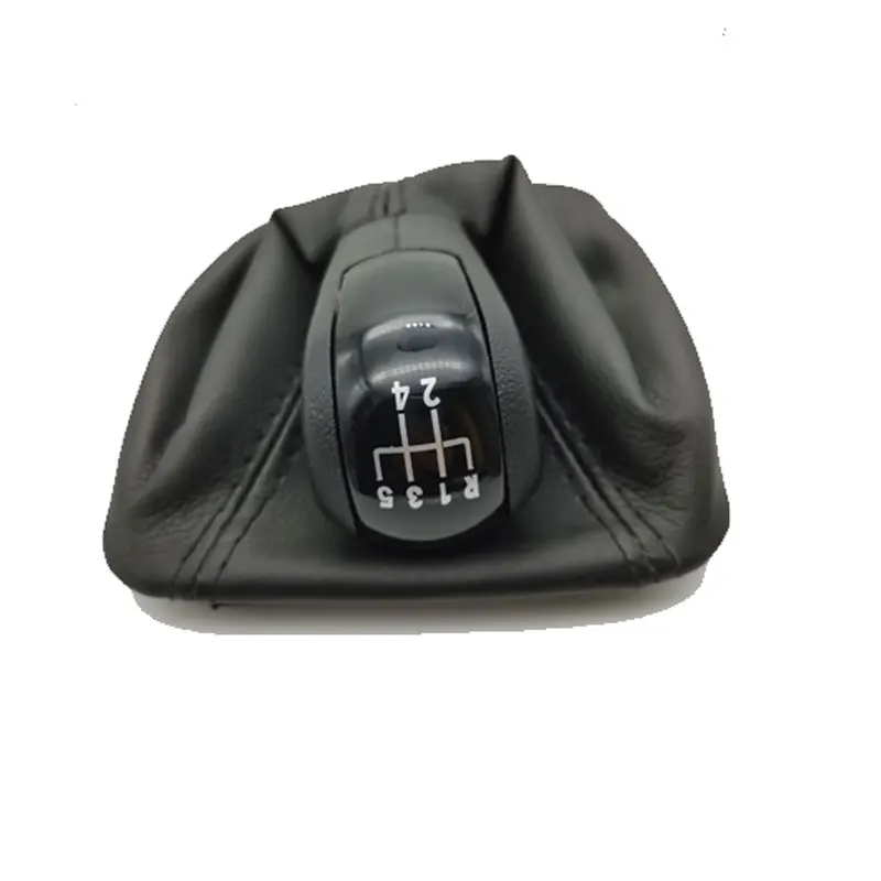 Car Gear Shift Knob With Gear Shift Collars Leather Boot For Skoda Octavia 2 A5 MK2 2004 2005 2006 2007 2008 2009 2010