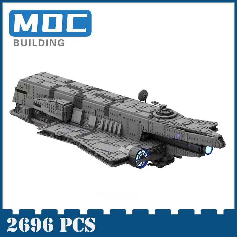 Space Series Interceptor Cruiser Model MOC Building Blocks Spaceship Children's Toy Gift Imperial Gozanti-Class Armored Cruiser