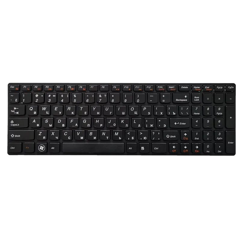 Nowa rosyjska klawiatura dla Lenovo G580 Z580 Z580A G585 Z585 RU czarny