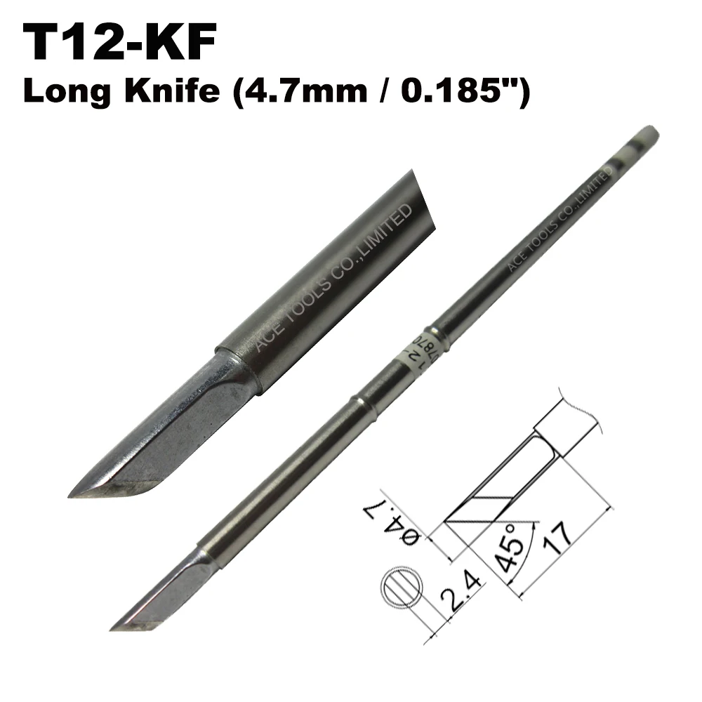 T12-KF Replacement Soldering Tip Fit HAKKO FM-203FM-203 FM-204 FM-206 FX-951 FX-950 FX-952 FX-9501 FM-2028 FM-2027 FM-2021