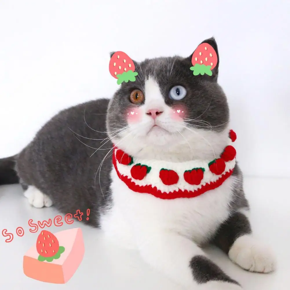 Adjustable  Lovely Cute Dog Cats Necklace Collar Flexible Pet Collar Skin-friendly   for Party