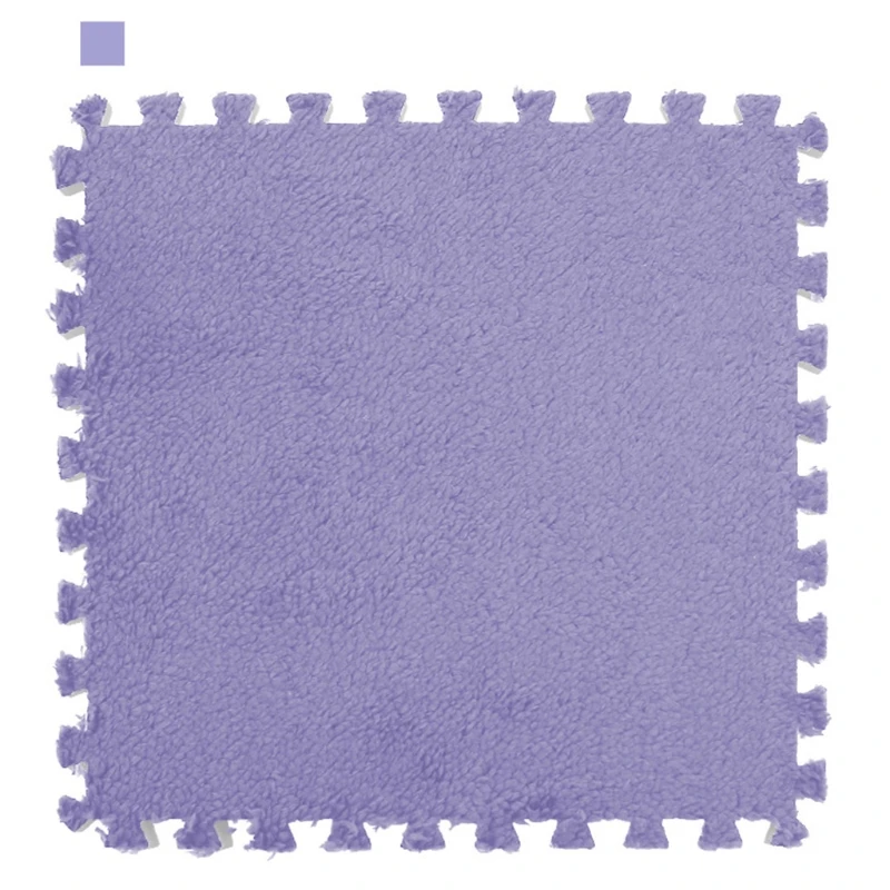 DIY Jigsaw Plush Carpet Baby Puzzles Playmat Area Rug Interlocking Foam Tile Mat