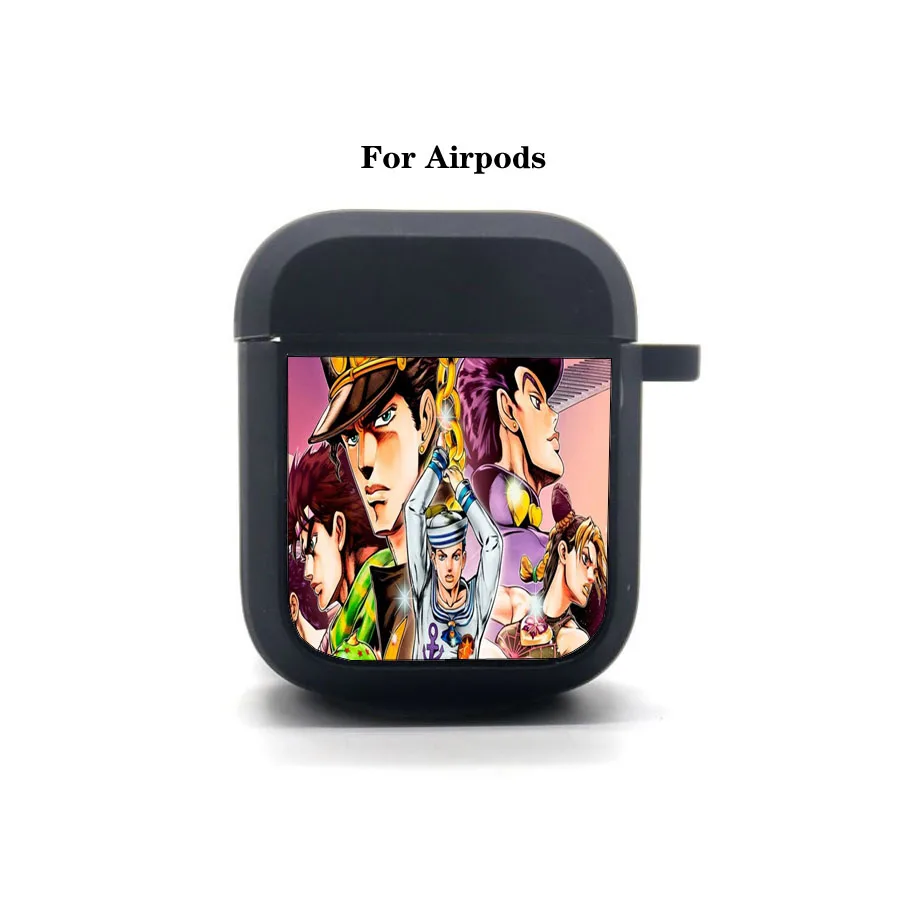 Anime JoJo's Bizarre Adventure AirPods case Cover Apple AirPods Earphone bag Soft Silicone Bluetooth Protective Earphone Case