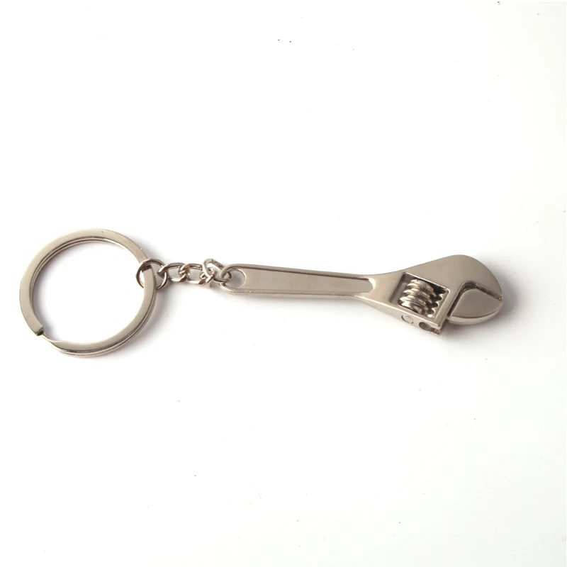 Wrench Keychain Stainless Steel Car Key Ring High-grade Simulation Spanner Key Chain keyring Keyfob Tools Novelty