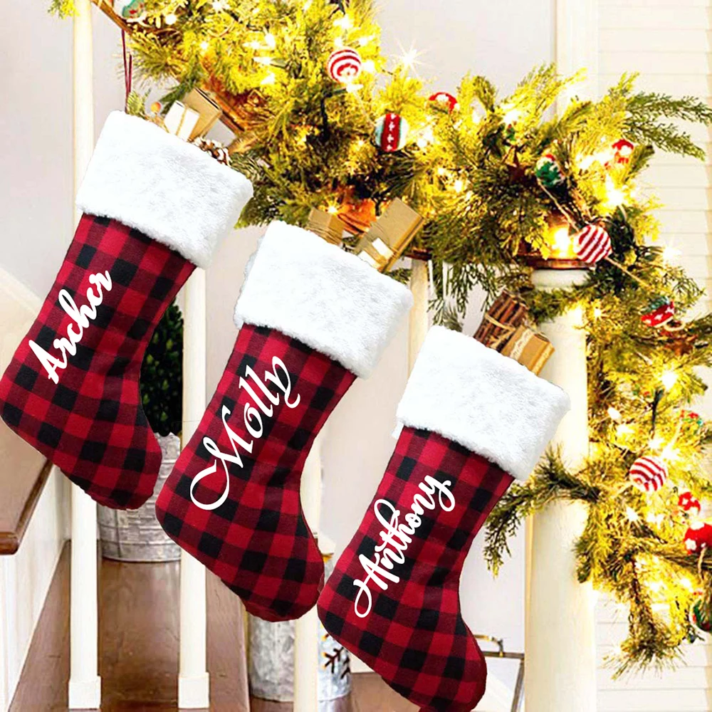 

Personalized Knit Stockings with Name, Modern Christmas Stocking, Home Decoration, Holiday Gift, Custom Quality, Bulk