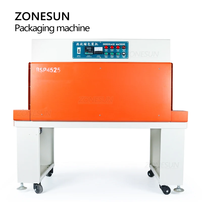 ZONESUN Jet Heat Shrink Film Wrapping Machine Packaging Cosmetics Book Food CD Cookie Card Packing Machine ZS-BSP4525