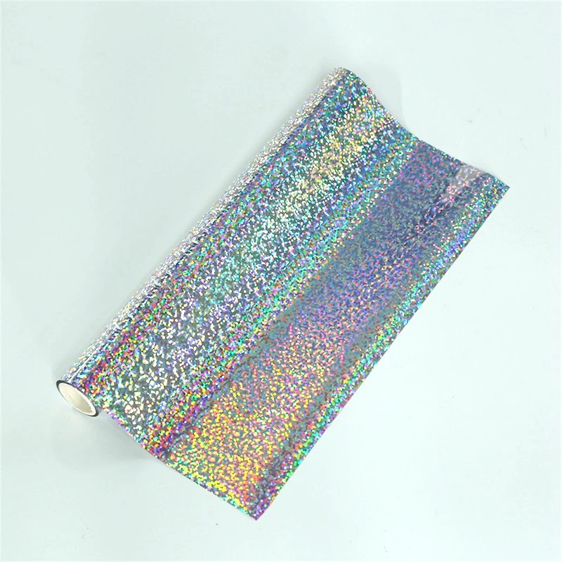 5Mx19.3Cm Holographic Foil Roll Foil Paper Shiny Silver Laminator Laminating Transfer On Elegance Laser Printer Craft Paper New