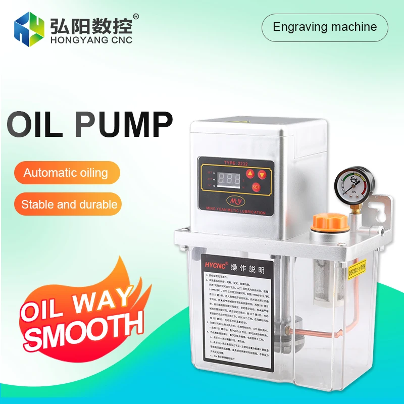 Set completo 2L pompa di lubrificazione completamente automatica 220v pompa di lubrificazione ad olio a schermo singolo per ROUTER di CNC