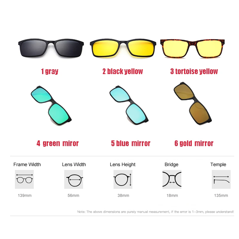 Eyeglasses Brand designer Polarized Magnet Clip glasses frame men women Myopia Prescription Glasses Optical sunglasses Eyewear