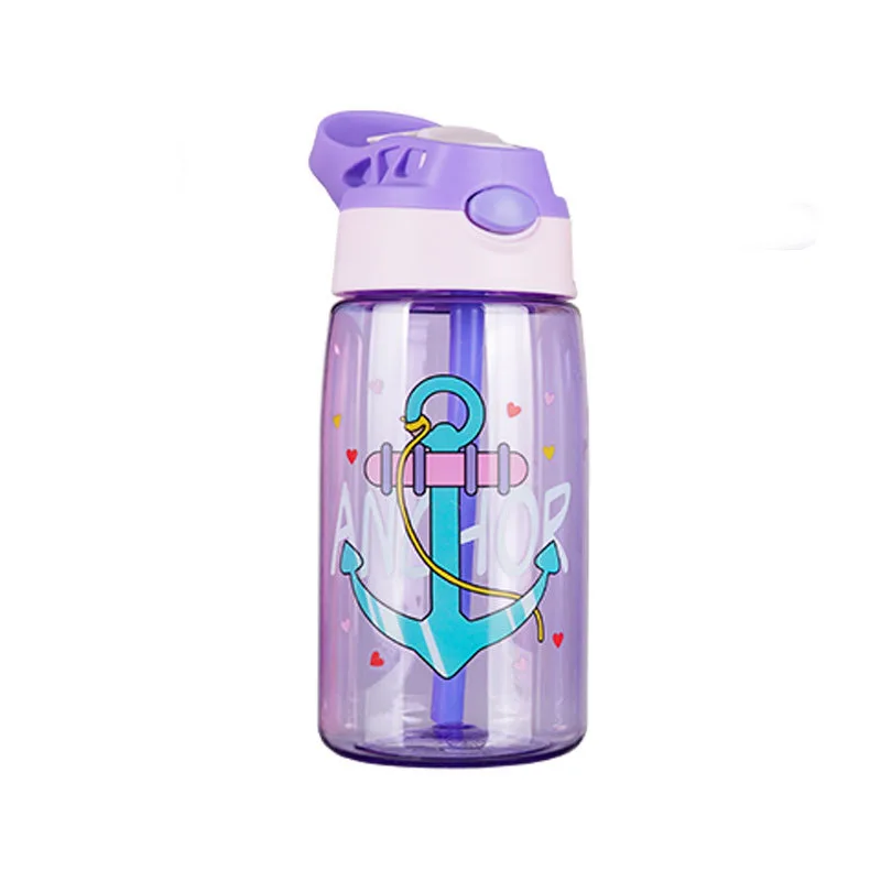 Kids Water Cup Creative Cartoon Baby Feeding Cups With Straws Leakproof Water Bottles Outdoor Portable Children's Cups L0248