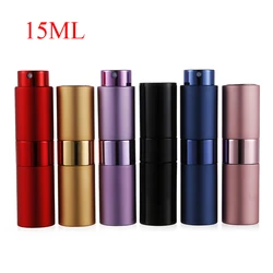 15ml 20ml portable metal aluminum perfume bottle refillable cosmetic spray bottle empty bottle travel sub-bottle liner glass