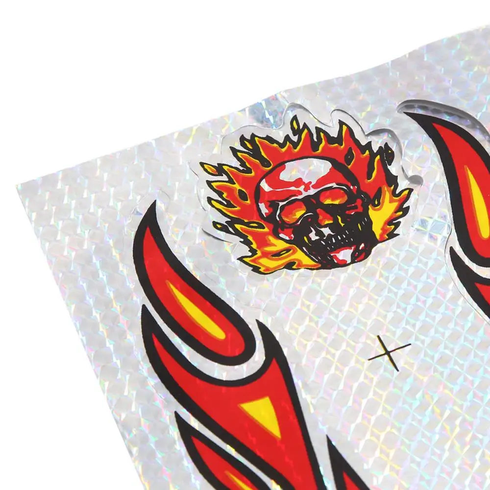 X Autohaux 2pcs Racing Sports Stickers Spray Flames Side Door Car Stickers and Decals Fire Body Vehicle Auto Decoration