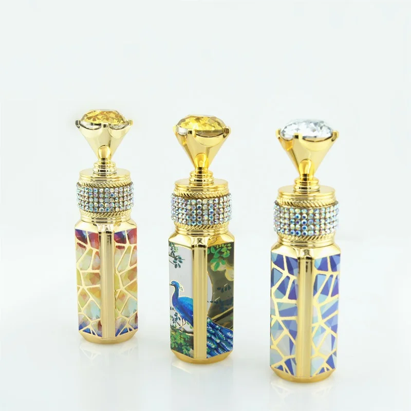 High Quality Lipstick Container Square 3D Chinese Style DIY Rhinestone Cosmetic Packaging Empty Lipstick Tubes 10/25pcs