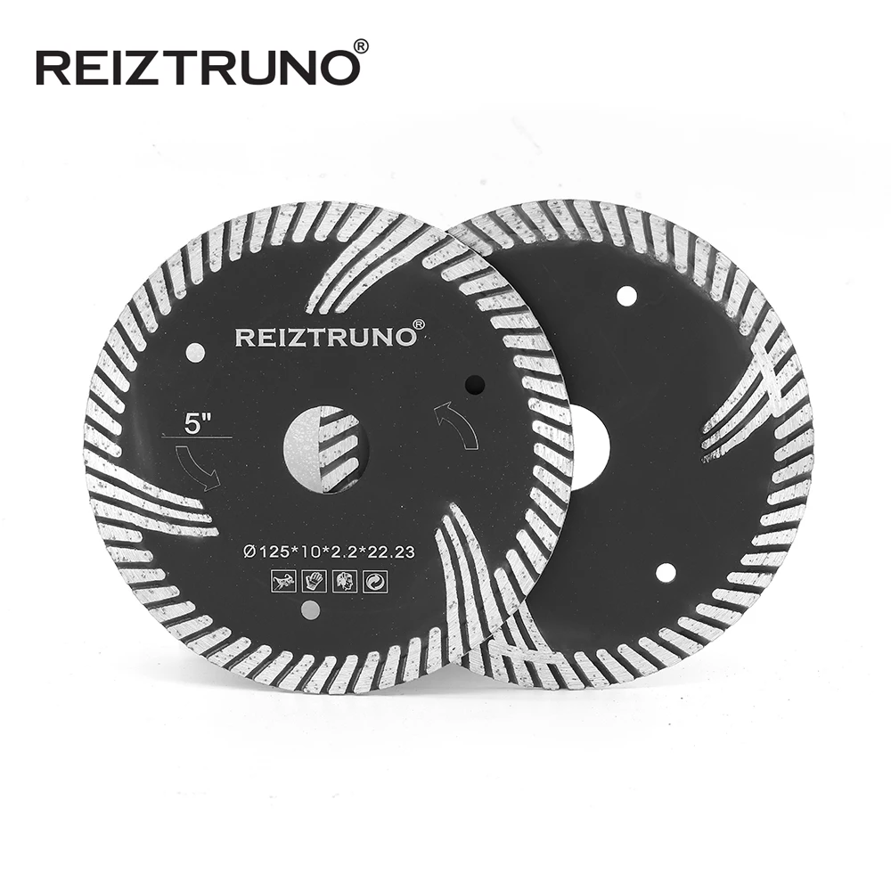 Reiztruno 5 "Batu Circular Saw Blade T-Tersegmentasi Blade Diamond 125 Mm untuk Batu Besi Beton Batu Pasir Premium Cutting cakram