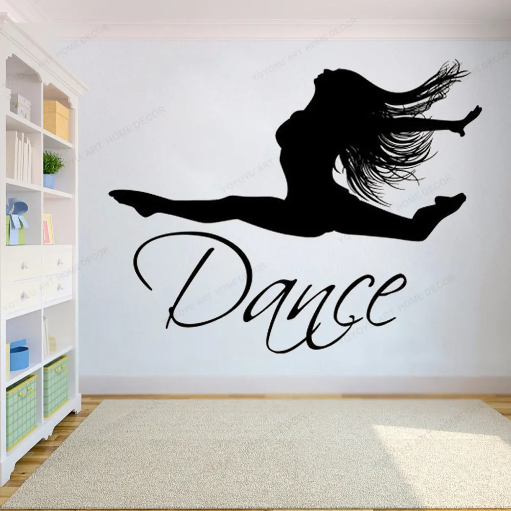 Воздушный Шар, Балерина, Настенная Наклейка, Виниловый Декор Для Танцевальной Студии, Съемный Современный Стиль, Портретная Тема
