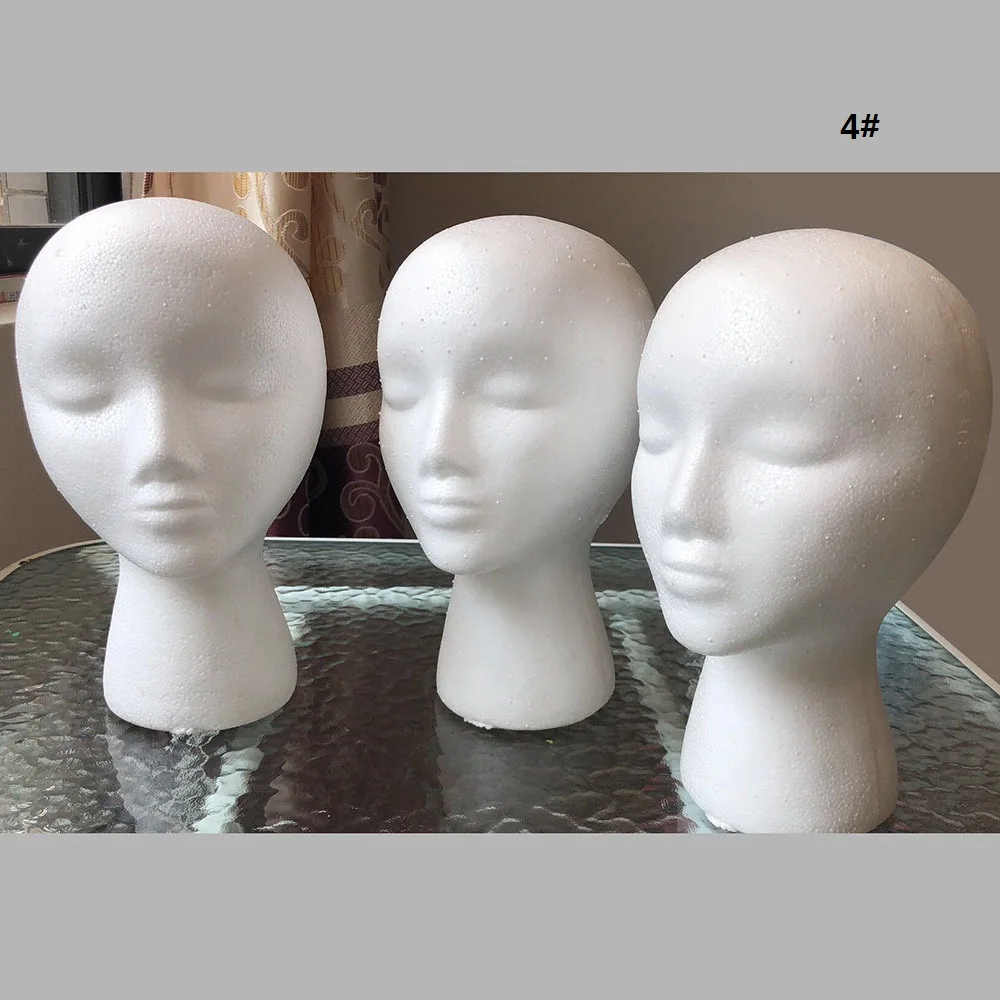 Female Foam Mannequin Head Model Hat Wig Display Stand Rack Foam Mannequin Manikin Head Hat Glasses Display Foam Mannequin