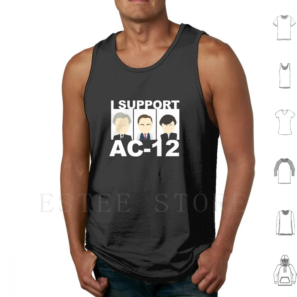 Línea de servicio-12 camisetas sin mangas chaleco algodón doblado Coppers línea de servicio Ted Hastings Kate Police 12 Ac12 Steve Arnott