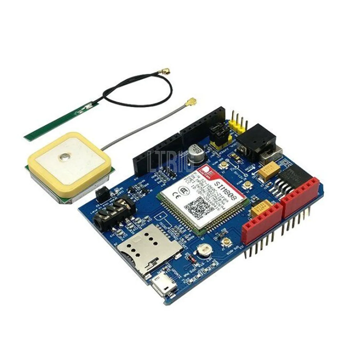 

LTRIG custom 1Pcs High Quality SIM808 GPRS / GSM + GPS Shield 2 in 1 GSM Shield GPRS GPS Development Board SIM808 Module