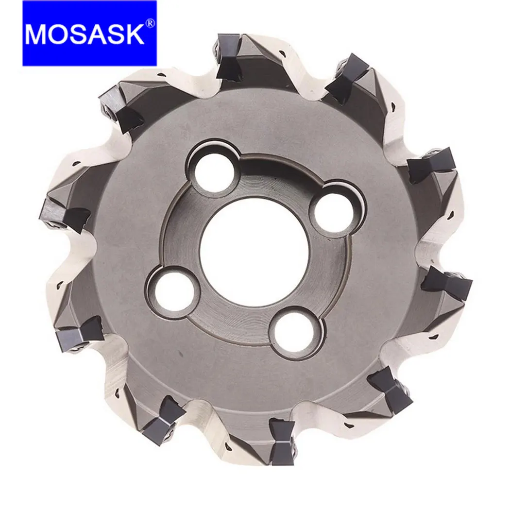 MOSASK MFWN 90 Degree Double-sided Hexagonal Large Cutting Depth Heavy Cutting CNC WNMU 080608 Insert Milling Cutter