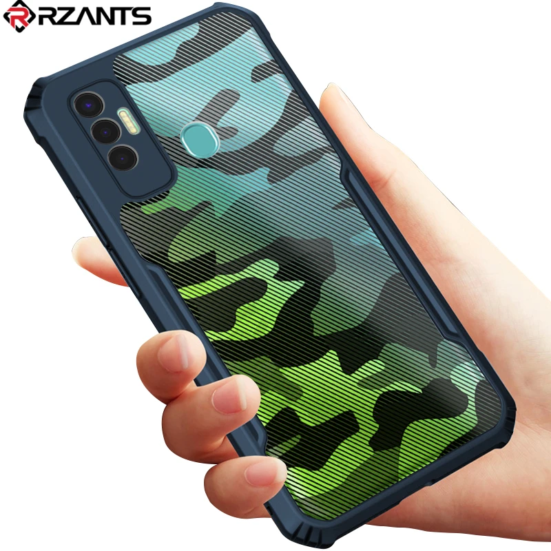 

Чехол Rzants ForTecno Spark 7P Tecno Spark 7 6 6 Go твердый Камуфляжный защитный чехол в стиле милитари тонкий полупрозрачный крутой чехол