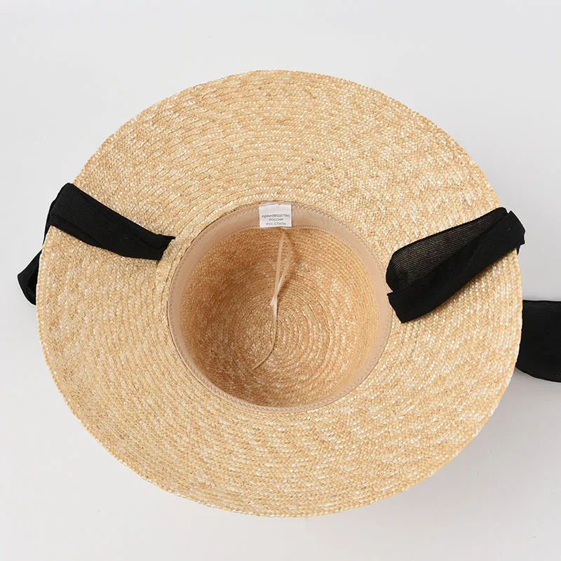 New Women Wide Brim Sun Hats With Rabbion UV Protection Straw Boater Hat Big Size Beach Hat Summer Fisherman Hat Wholesale