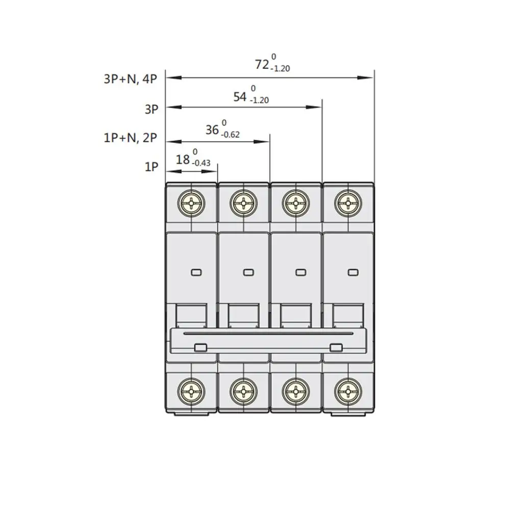 CHNT CHINT NXB-63 4P AC 230/400V Miniature Circuit Breaker C 6 10 16 20 25 32 40 63A Overload Protector  DZ47 C Style Air Switch