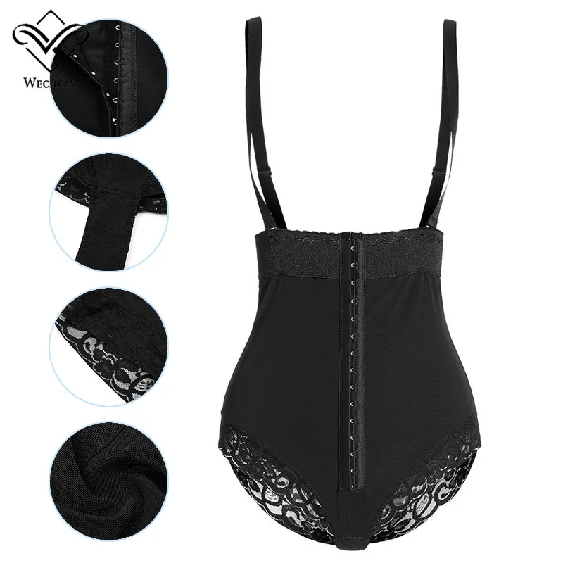 

Control Panties Tummy Slimming Underwear Shapewear Women Body Shapers Plus Size S-6XL Lace Briefs Black