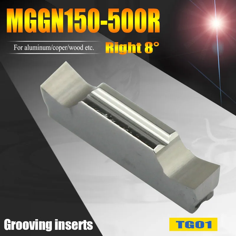 

MGG300R MGGN400R MGGN Right Angel 8 Degree Lathe Turning Tools Insert for Aluminum,Copper,Wood CNC Grooving Cutter 1.5/2/3mm 4mm