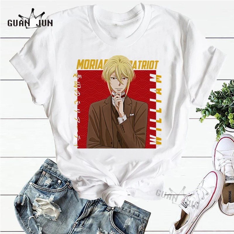 2021 Women T Womens MORIARTY THE PATRIOT Fashion Summer Anime Printed Top Tshirt Female Tee Shirt Droship