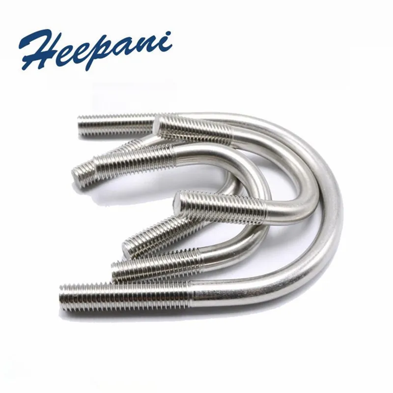 Stainless steel U type bolt clamp M6x16 - M12x108 U type pipe clamp bolt fixed U-shaped screw buckle screws