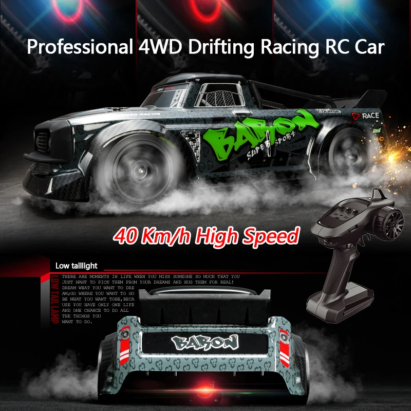 

Professional 4WD Drifting RC Car 40Km/H High Speed Racing ESP Stability System Suspension Shock Absorber Electric Children's Toy