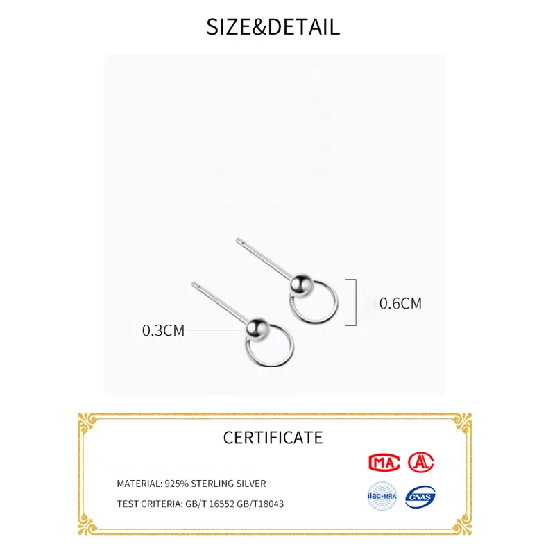 La Monada Stud Earrings For Women Silver 925 Minimalist Circle Fine Women Earrings In Jewelry Stud Earrings 925 Sterling Silver