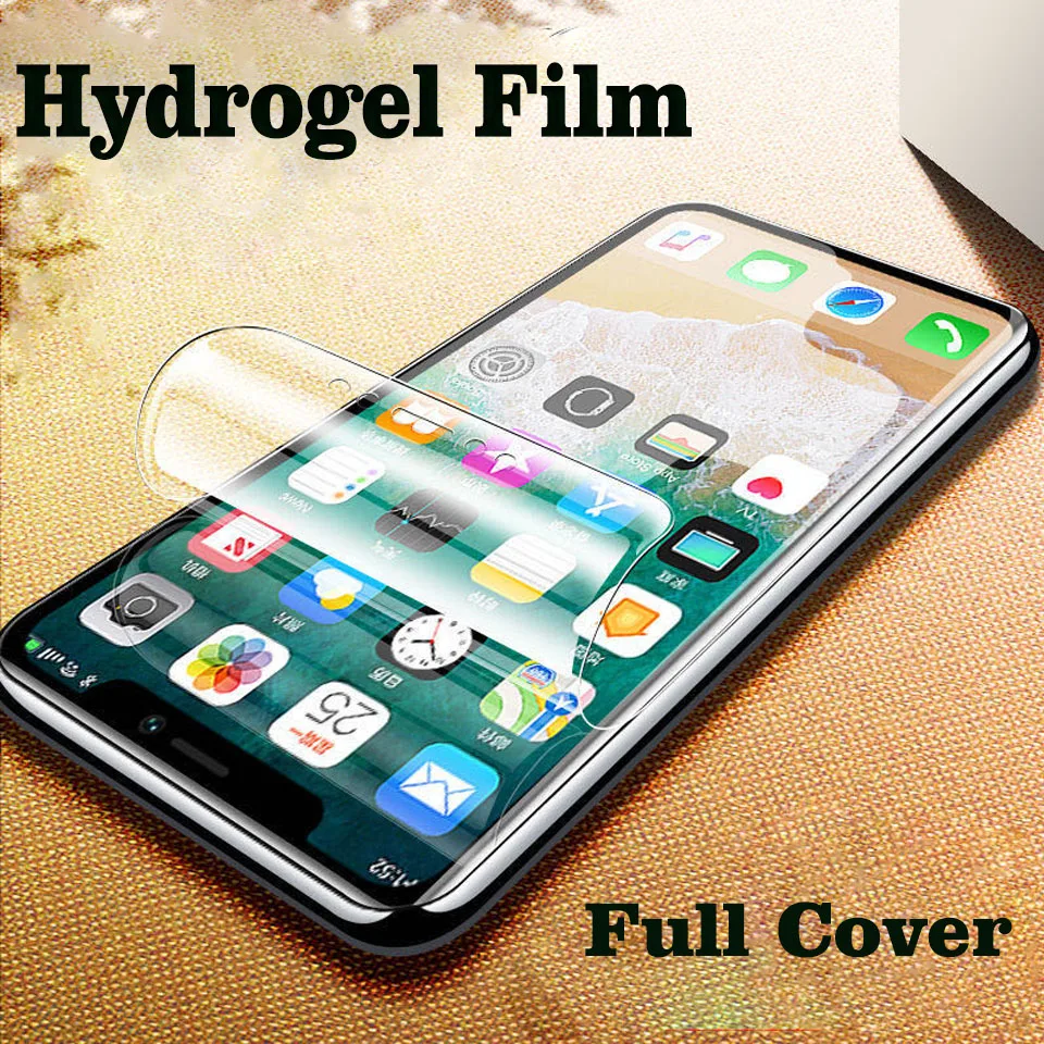 100Pcs Full Cover Hydrogel Film Screen Protector For iPhone X XR XS 11 12 13 14 15 Pro Max 7 8 Protective Soft Film No Glass