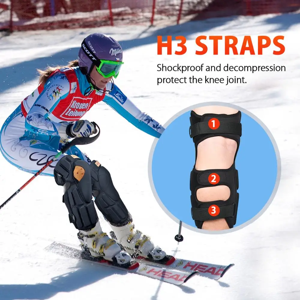 Benken Motorcycle Knee Pads Protector Motocross Snowboard Skateboard Ski Roller Hockey Sports Protection Support MTB Kneepad Set