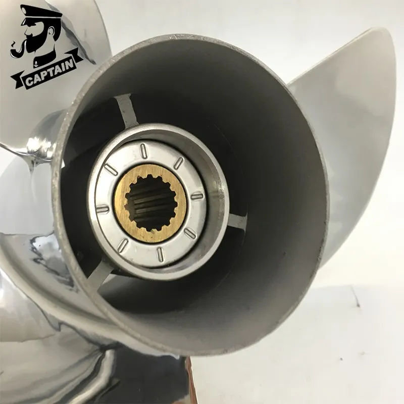 Captain Propeller 13 1/4x17 Fit Tohatsu Outboard Engines 115HP 120HP 140HP Stainless Steel 15 Tooth Spline RH HZW1-58130-W93