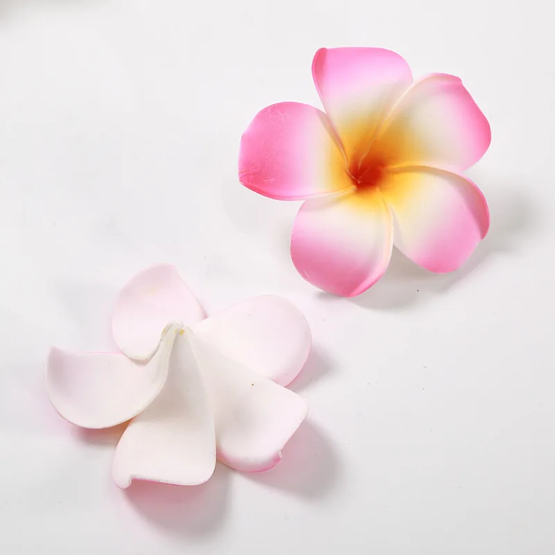 10Pcs Foam Hawaii Aritificial Flowers For Wedding Party Decoration Plumeria Flowers DIY Scrapbook Fake Flower Home Decor